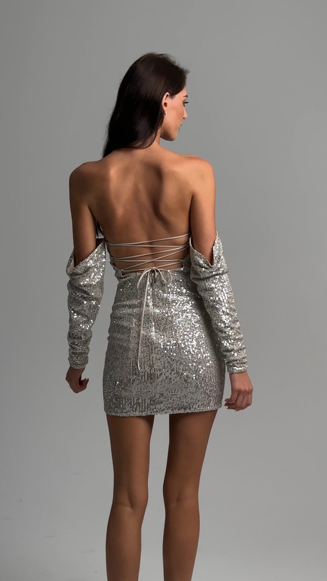 THE LP DRESS - OYSTER SILVER
